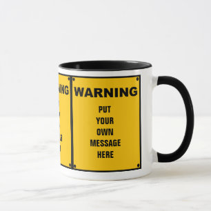 Caneca Sinal de aviso personalizado