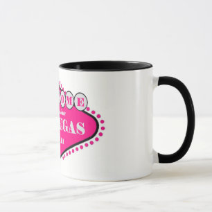 Caneca Sinal de cor rosa-quente Las-Vegas Mug
