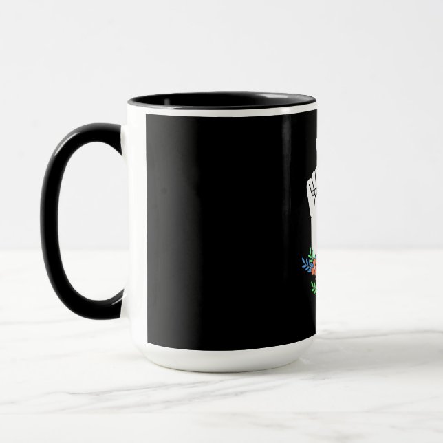 Caneca Sinal de Mão do Professor ASL (Esquerda)