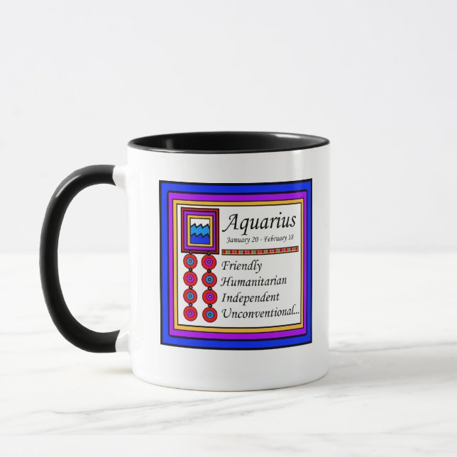 Caneca Sinal de Nascimento Aquarius Mug (Esquerda)