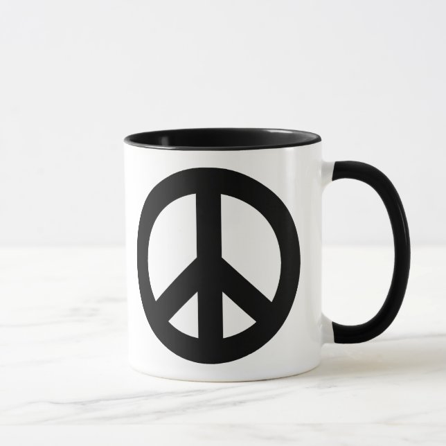 Caneca Sinal de Paz Preto (Direita)