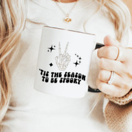 Caneca Sinal de Paz Retro Sinal de Paz Halloween Mug