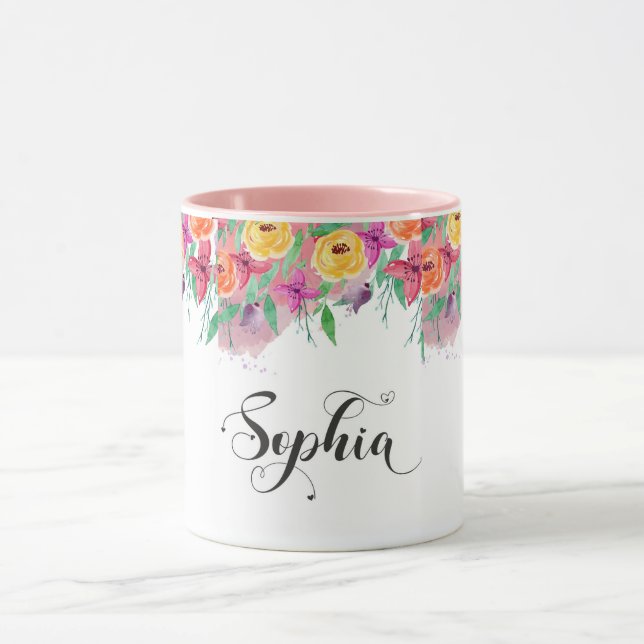 Caneca Sinal de Sophia floral Calliografia Baby Mu (Centro)