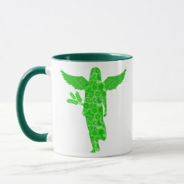 Caneca Sinal de Zodíaco para Virgo em tons de verde