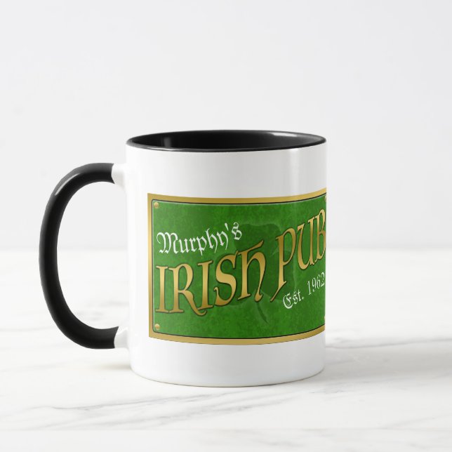 Caneca Sinal irlandês personalizado do bar (Esquerda)