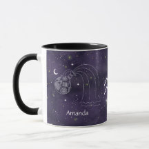 Sinal Zodiac Aquarius Aquarius Caça Personalizável