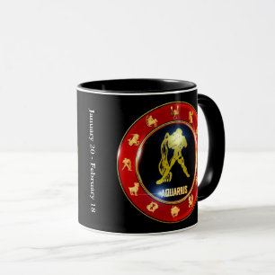 Caneca Sinal Zodiac Mug Aquário