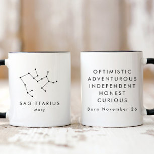 Caneca Sinal Zodíaco Minimalista Personalizado