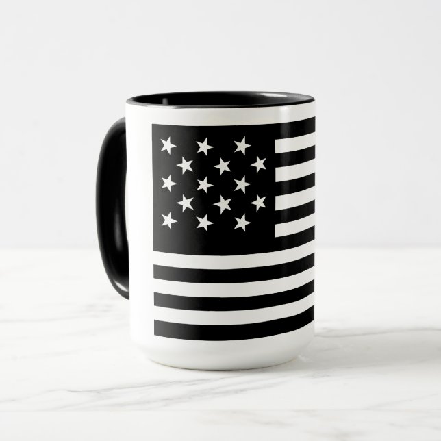 Caneca Sinalizador Black Star Spanged Banner America (Frente Esquerda)