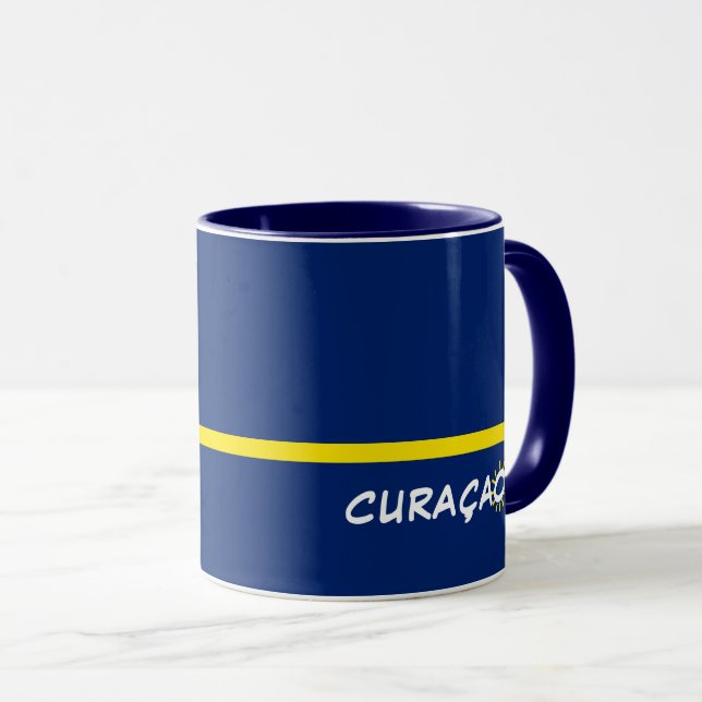 Caneca Sinalizador Curaçao com texto personalizável (Frente Esquerda)