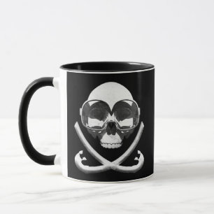 Caneca Sinalizador de Caveira Pirata e Scuba