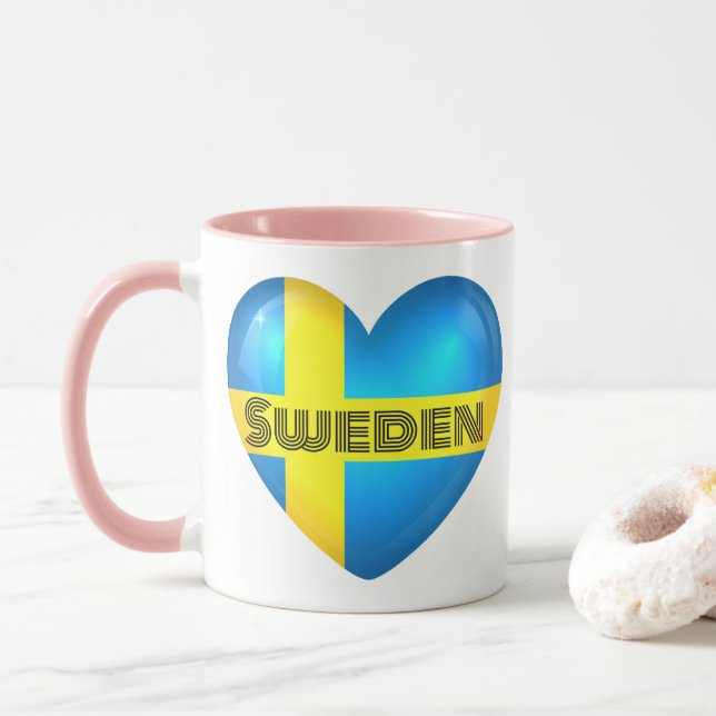 Caneca Sinalizador de Coração de suecia (Com Donut)