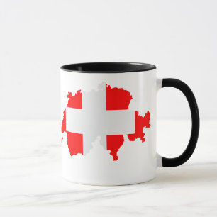 Caneca Sinalizador de mapa de Suiça
