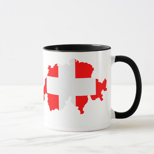 Caneca sinalizador de mapa de suiça (Direita)