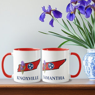 Caneca Sinalizador do Tennessee com texto personalizado í