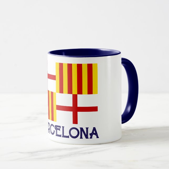 Caneca Sinalizador Red White Amarelo Barcelona Arte Nacio (Frente Esquerda)