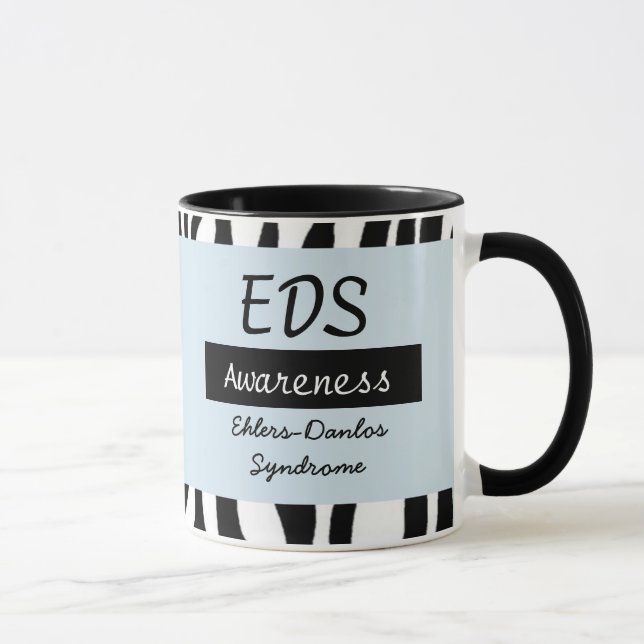 Caneca Síndrome de Ehlers-Danlos Consciência EDS Café Mug (Direita)