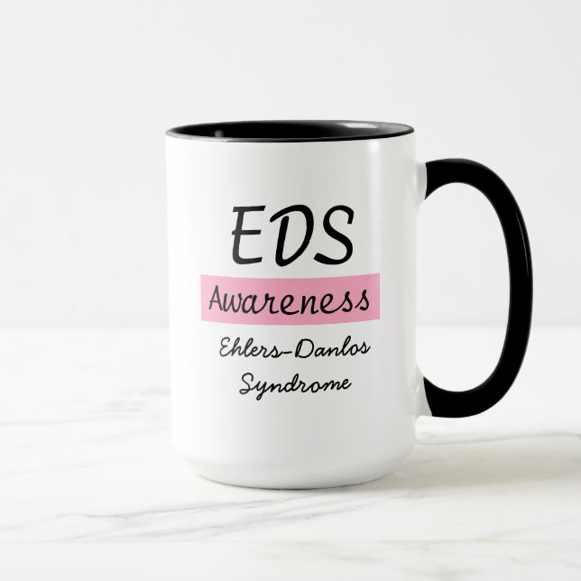 Caneca Síndrome de Ehlers-Danlos Consciência EDS Café Mug (Direita)