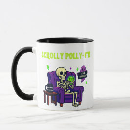 Caneca Síndrome de Scrolly Polly ‑ Divertida Navegação se