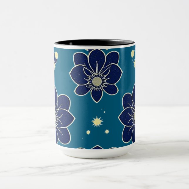 Caneca Sinfonia Floral de Aquarela - Botânica Sem Costura (Centro)