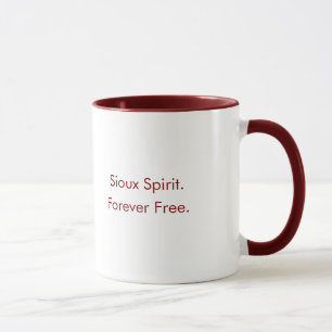 Caneca Sioux Spirit Forever Free Maroon Coffee Mug