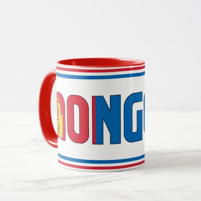 Caneca Sippin' com café Patriótico da Mongólia (Frente Esquerda)