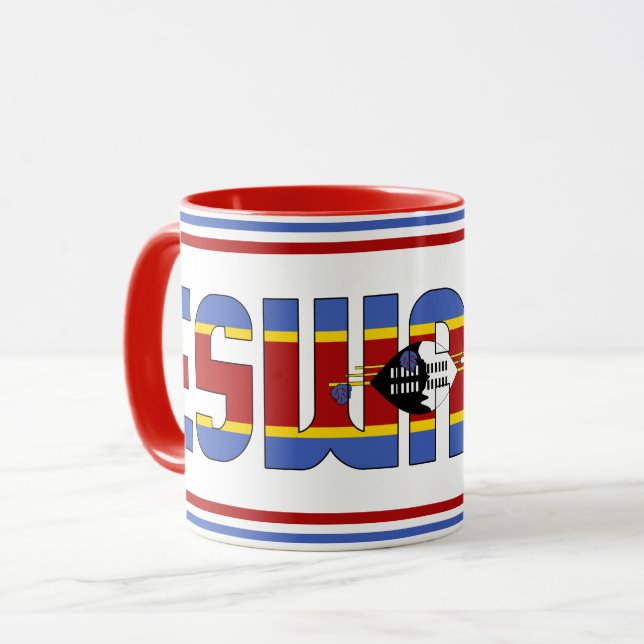 Caneca Sippin' com café Patriótico Eswatini (Frente Esquerda)