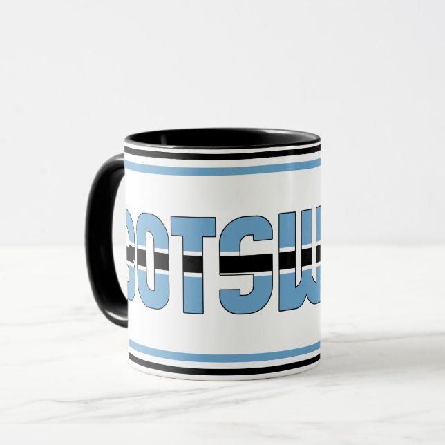 Caneca Sippin' com o café Patriótico Botswana (Frente Esquerda)