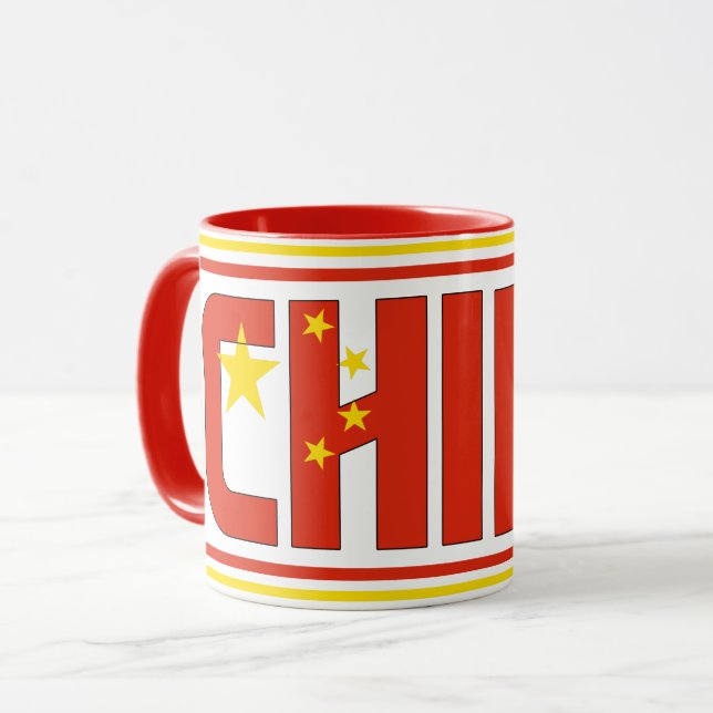 Caneca Sippin' com o café Patriótico da China (Frente Esquerda)