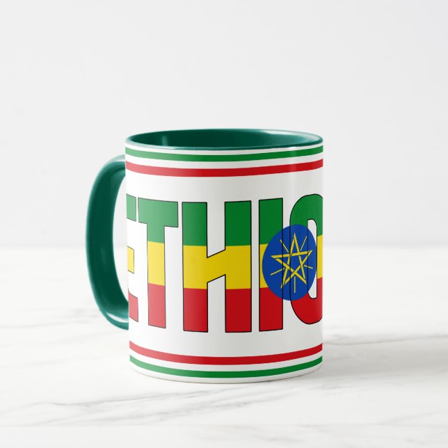Caneca Sippin' com o café Patriótico da Etiópia (Frente Esquerda)
