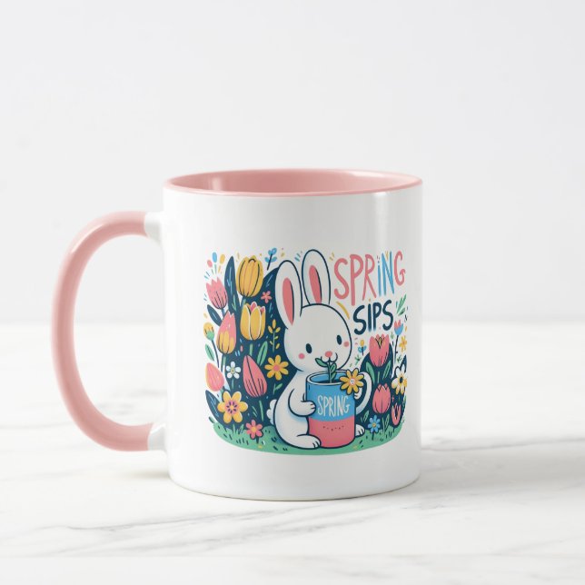 Caneca Sips Primavera de Bunny (Esquerda)