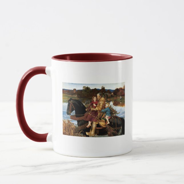 Caneca Sir Isumbras no Ford c. 1857 por John Millais (Esquerda)
