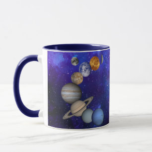 Caneca Sistema Solar - Nossos Planetas Em Uma Mug De Céu 