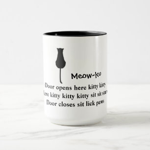 Caneca Sit e Stare: Mug de Gato Meow-ku
