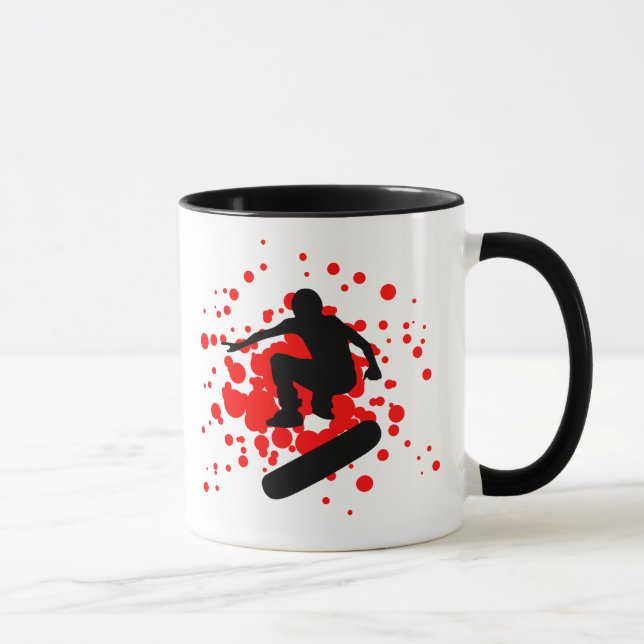 Caneca skateboard. bolhas. (Direita)