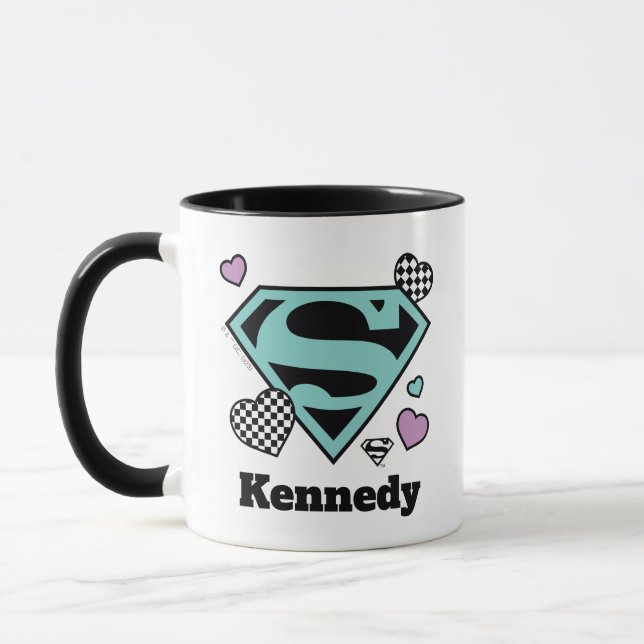 Caneca Skater Girl Supergirl Hearts-Shield (Esquerda)