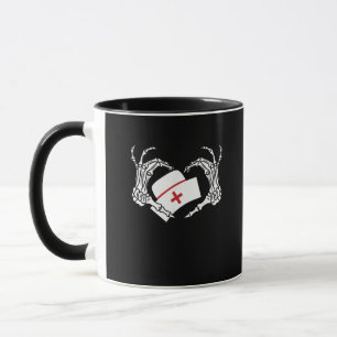 Caneca Skeleton Coração Preguiçoso Diy Halloween Figurume