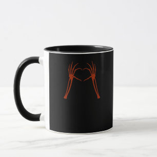 Caneca Skeleton Mão Dia de as Bruxas engraçado de Sinais
