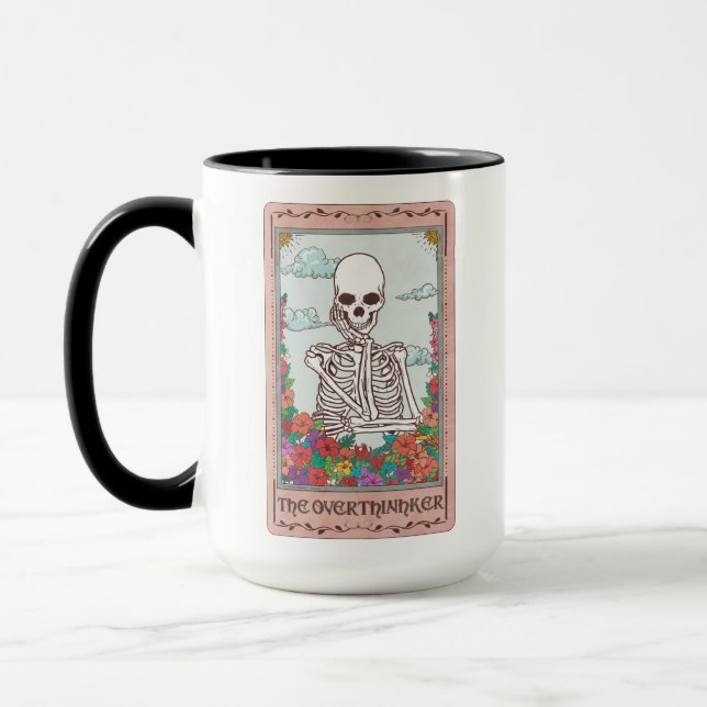 Caneca Skeleton Tarot Card O Tarot Engraçado Do Pensador (Esquerda)