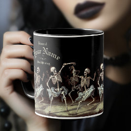 Caneca Skeletons Gothic Weding Dançando