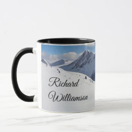 Caneca Skiing - Teddy Bear Skier on snow Personalize