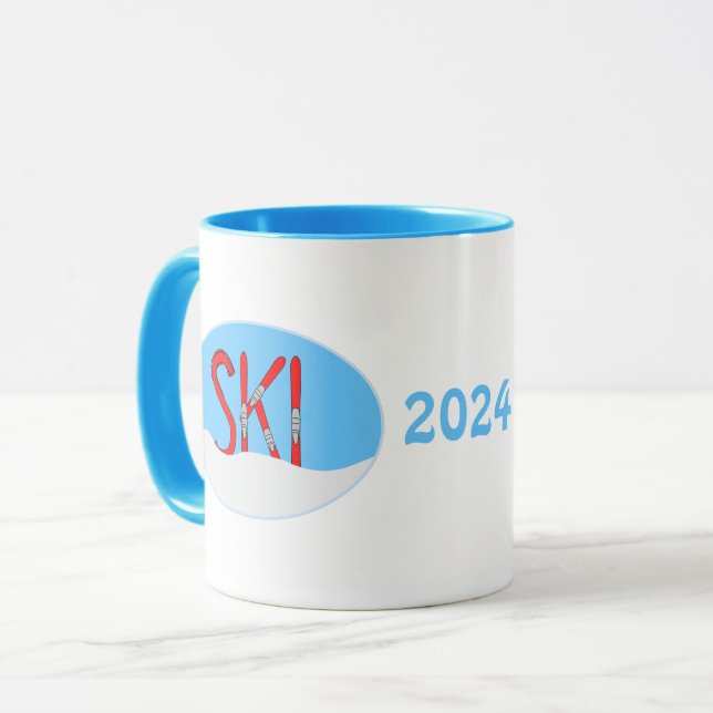 Caneca Skis Snow Oval (Frente Esquerda)