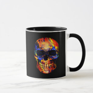 CANECA SKULL NEON PINT ABSTRATO
