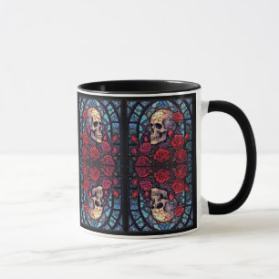 Caneca Skulls & Rosas espelhados V2 Coffee Mug