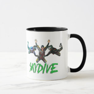 Caneca Skydive - texto verde