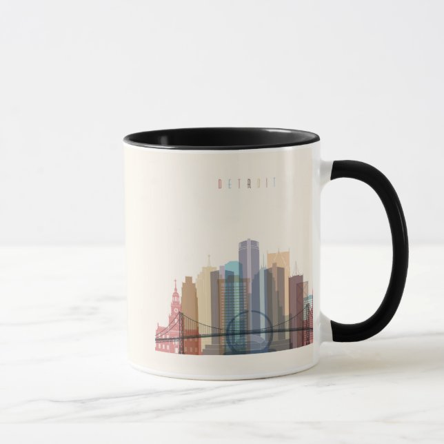 Caneca Skyline da cidade de Detroit, Michigan | (Direita)