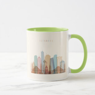 Caneca Skyline da cidade de Istambul, Turquia  