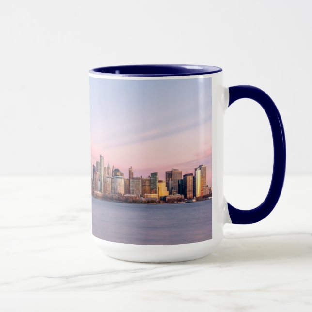 Caneca Skyline da Noite de Nova York (Direita)