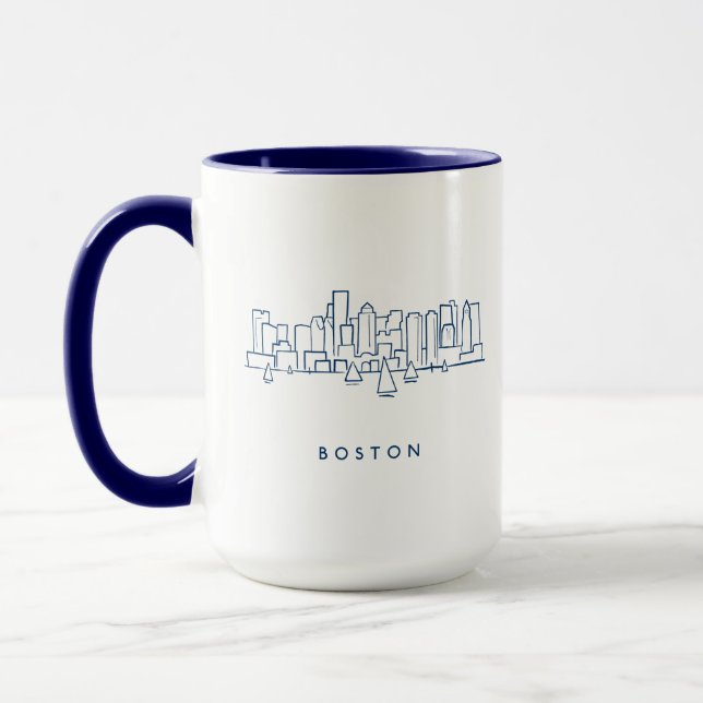 Caneca Skyline de Boston (Esquerda)