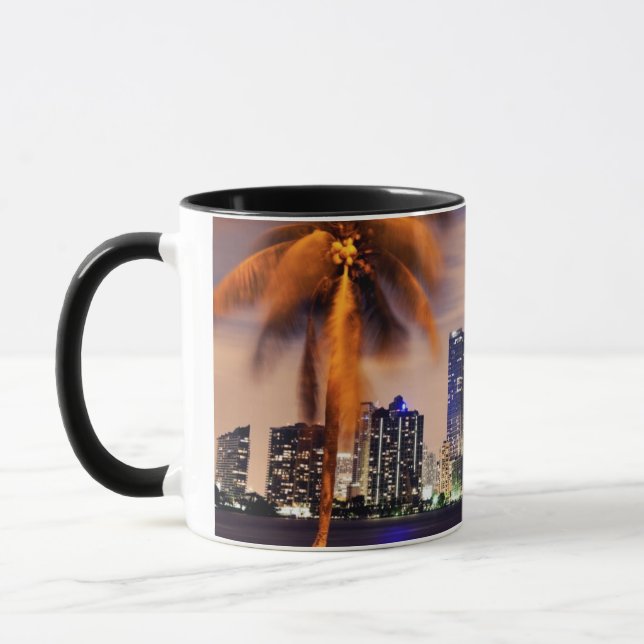 Caneca Skyline dos EUA, Florida, Miami no crepúsculo (Esquerda)